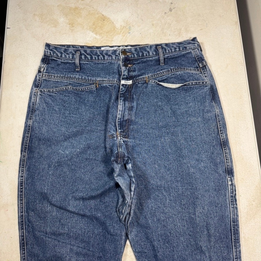 Vintage Marithe Francois Girbaud Carpenter Jeans Mens 38 Blue Baggy Made in USA